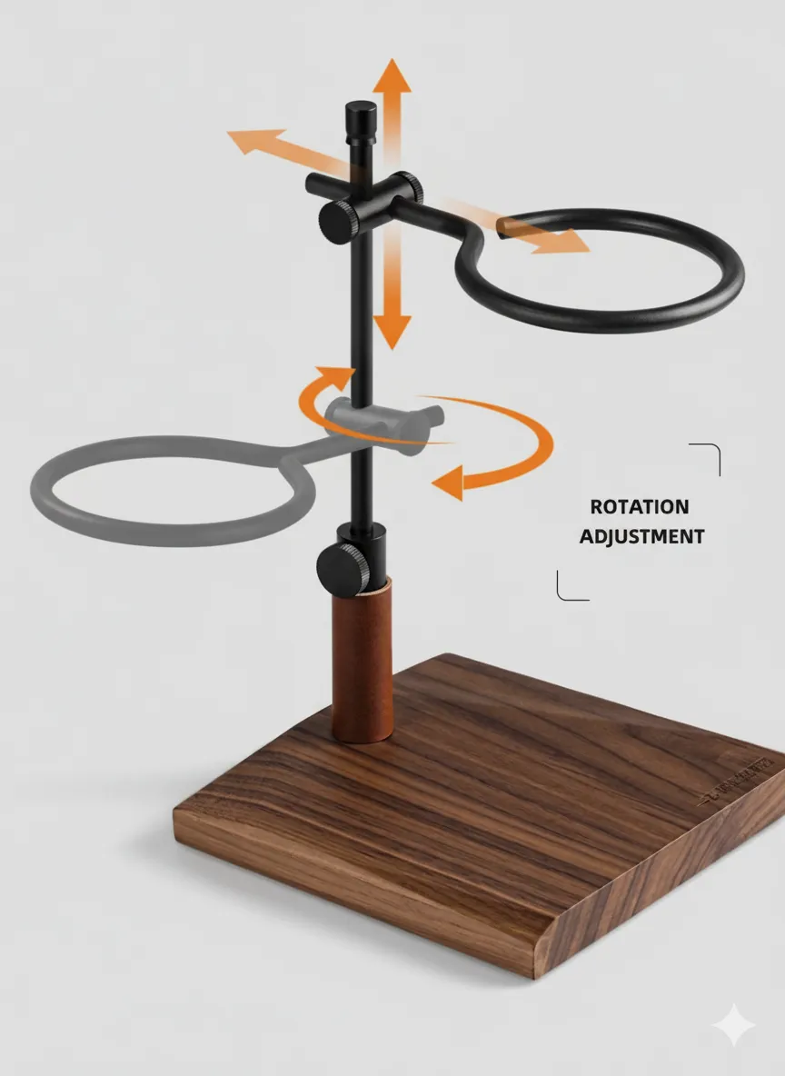 MHW-3BOMBER Adjustable Coffee Drip Station Vintage Pour Over Espresso Dripper Stand - Image 3