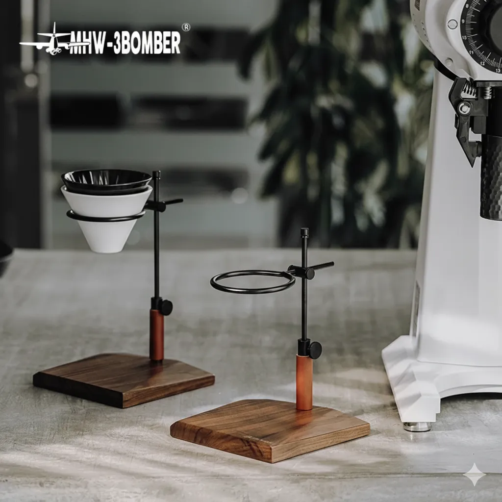 MHW-3BOMBER Adjustable Coffee Drip Station Vintage Pour Over Espresso Dripper Stand - Image 4