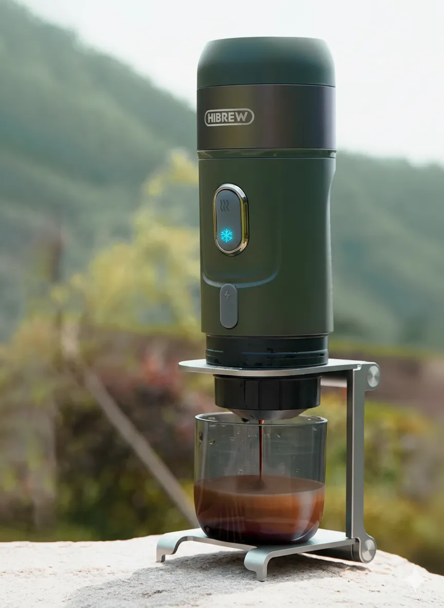 HiBREW Portable Coffee Machine for Car & Home,DC12V Espresso Coffee Maker Fit Nespresso Dolce Pod Capsule Coffee Powder H4A - Image 4