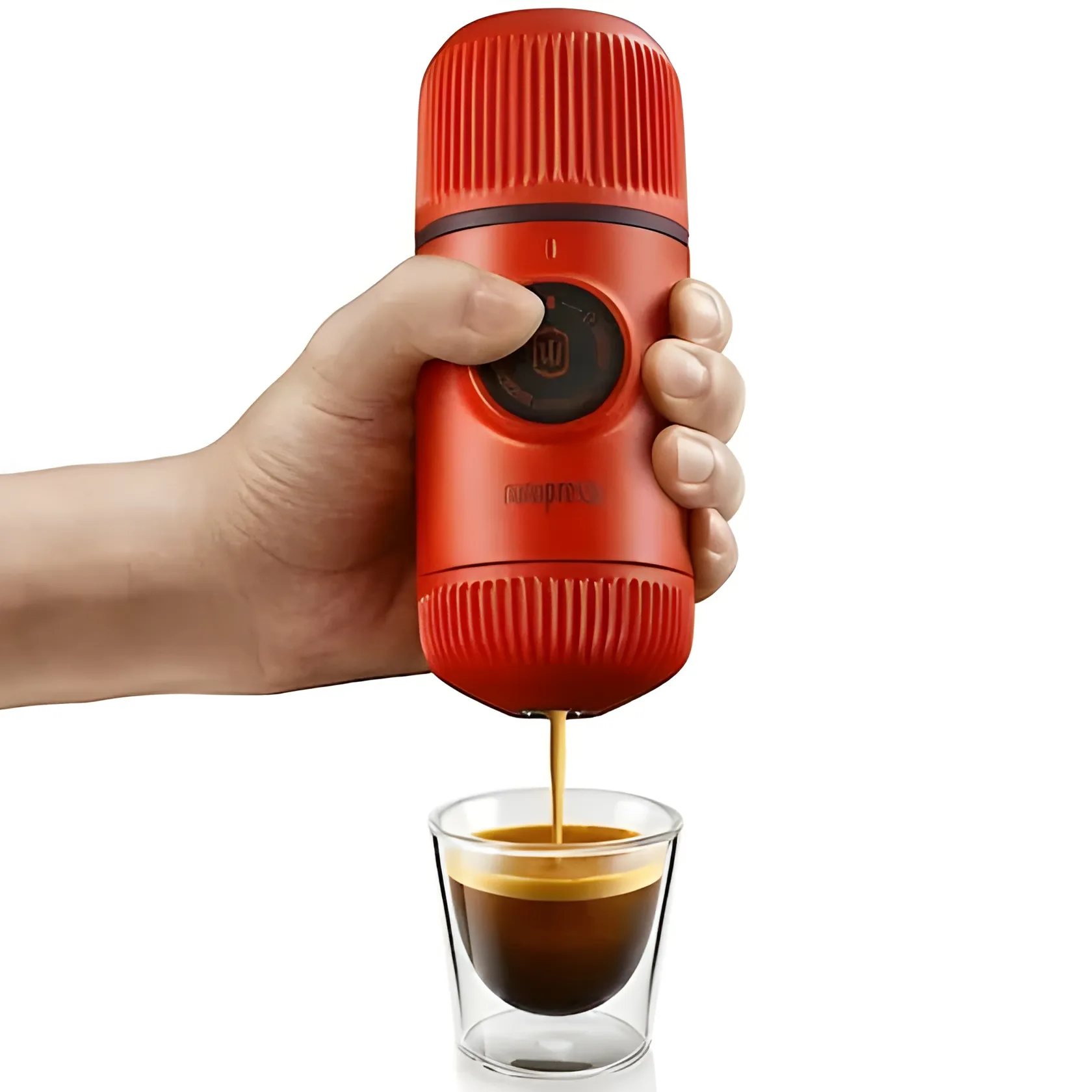 Wacaco Nanopresso Portable Espresso Maker,Coffee Machine , 18 Bar Pressure, Orange Patrol Edition.