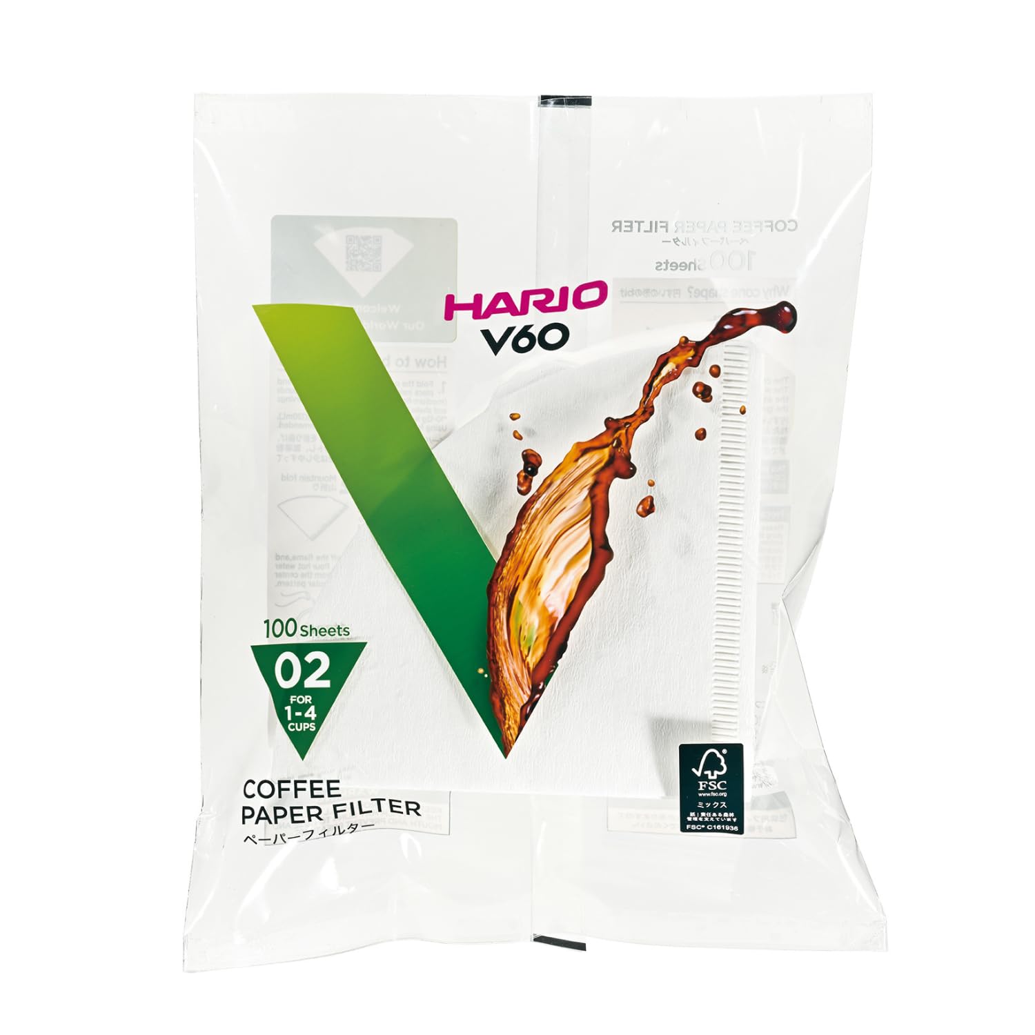 Hario V60 Filter Paper, 02 Size (100 pcs)