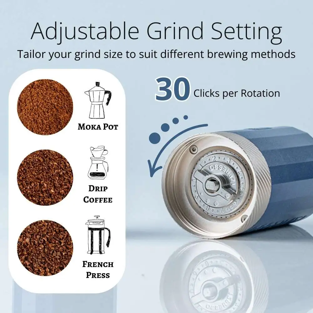New 1zpresso Q AIR portable coffee grinder manual coffee mill 38mm 7core burr adjustable - Image 3